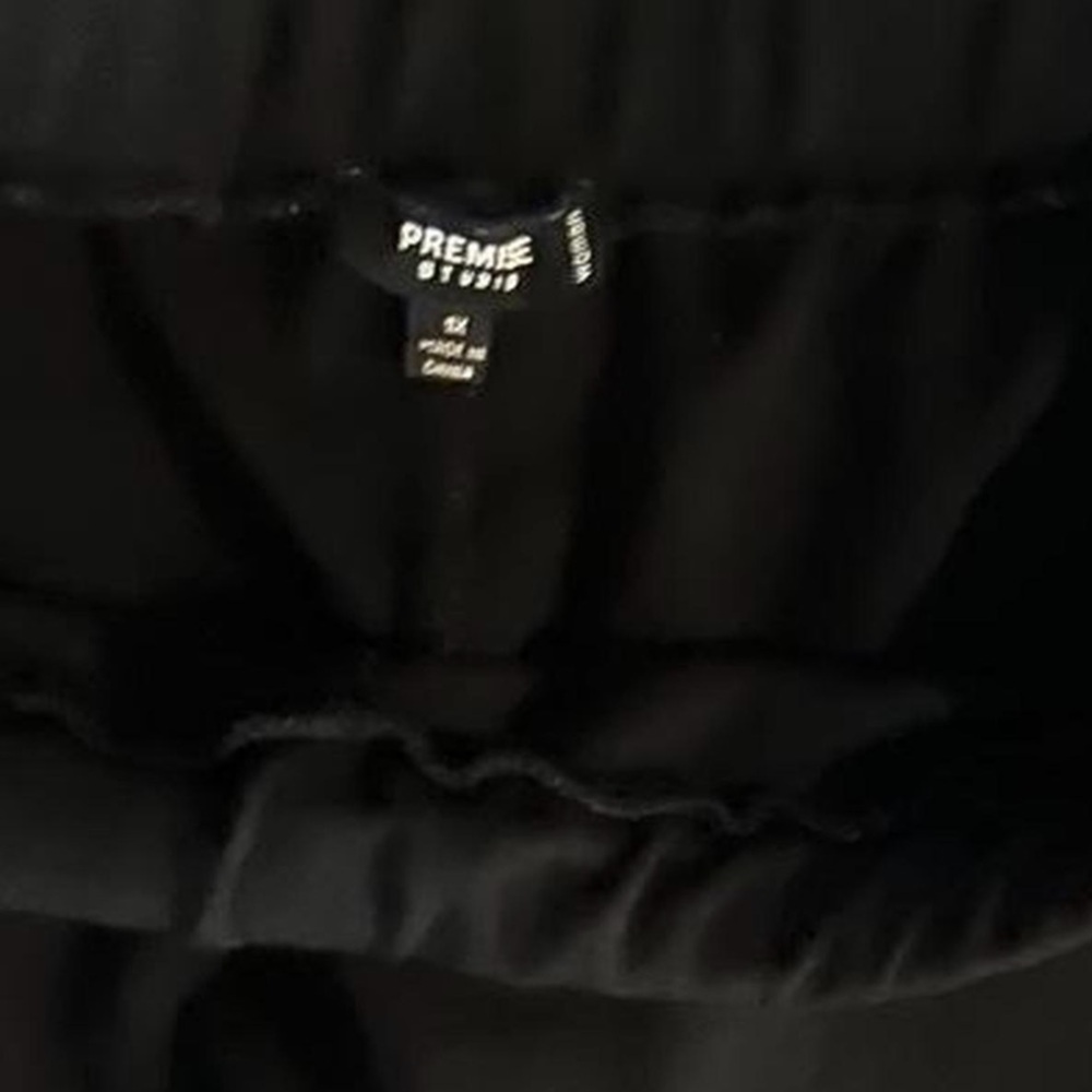 🛍️ 3/$15 Premise Studio Black Rayon Blend dress pants Leggings Elastic Waist 1X - Picture 3 of 3